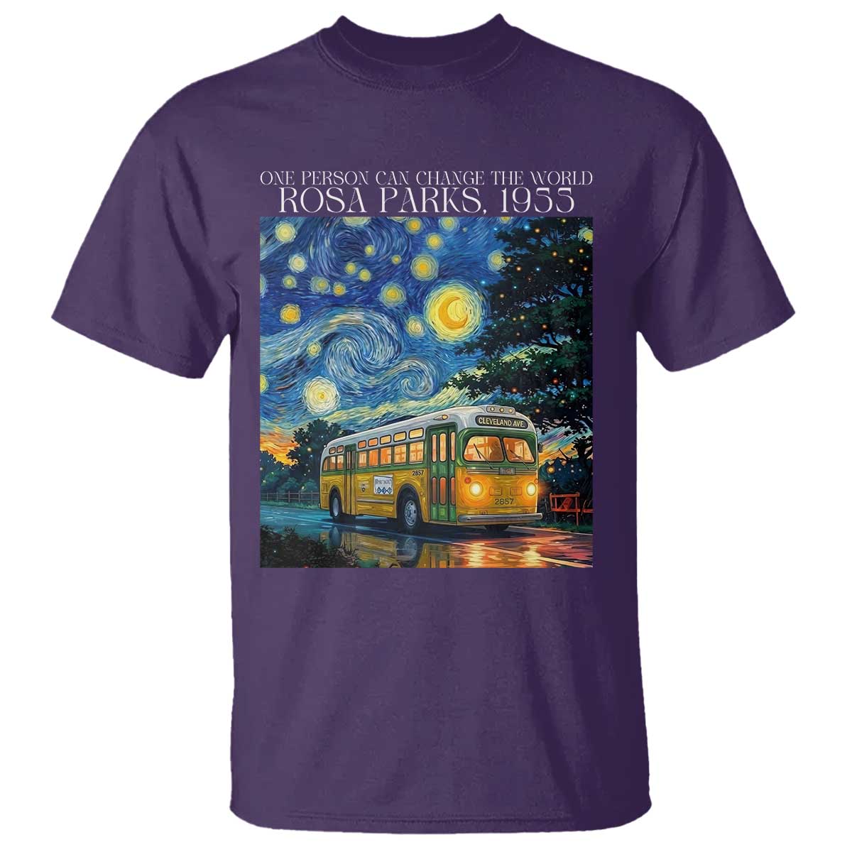 Rosa Parks T Shirt Starry Night Van Gogh Black History African