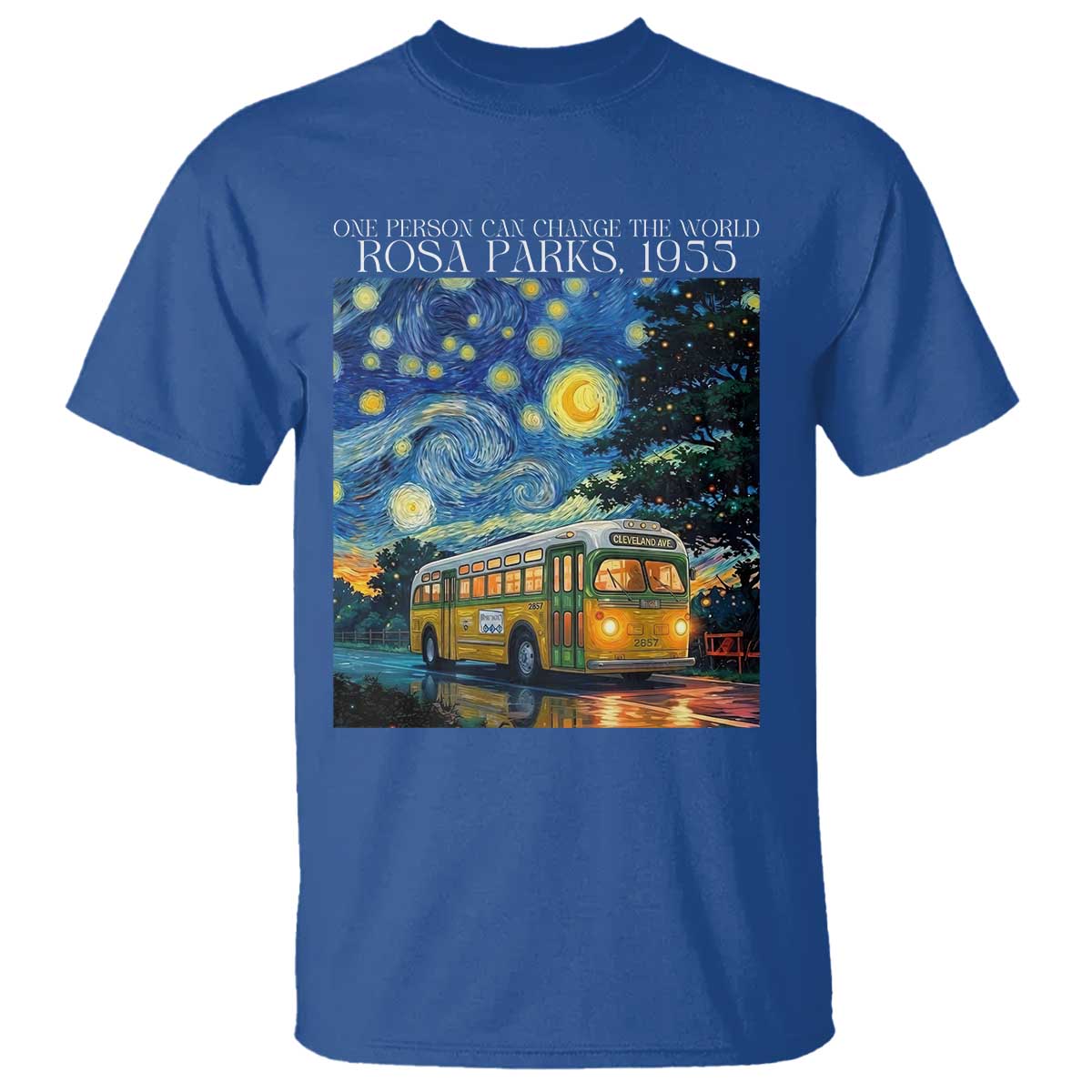 Rosa Parks T Shirt Starry Night Van Gogh Black History African