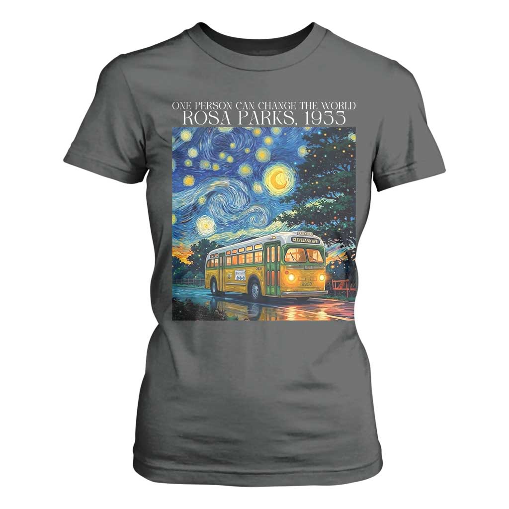 Rosa Parks T Shirt For Women Starry Night Van Gogh Black History African