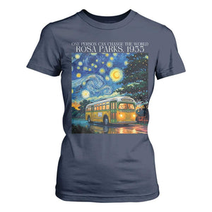 Rosa Parks T Shirt For Women Starry Night Van Gogh Black History African