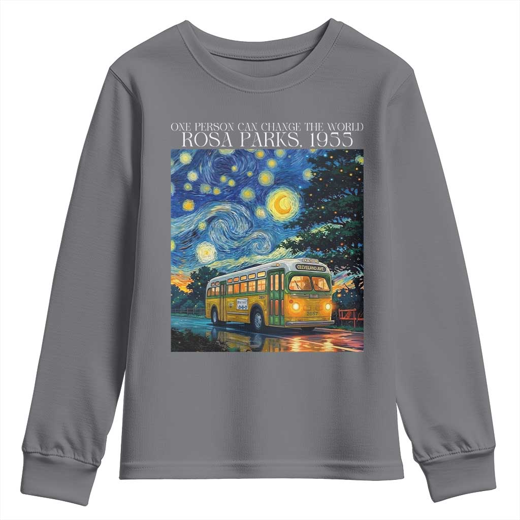 Rosa Parks Youth Sweatshirt Starry Night Van Gogh Black History African