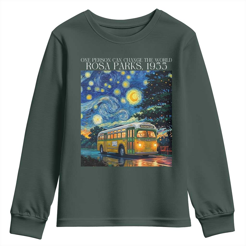 Rosa Parks Youth Sweatshirt Starry Night Van Gogh Black History African
