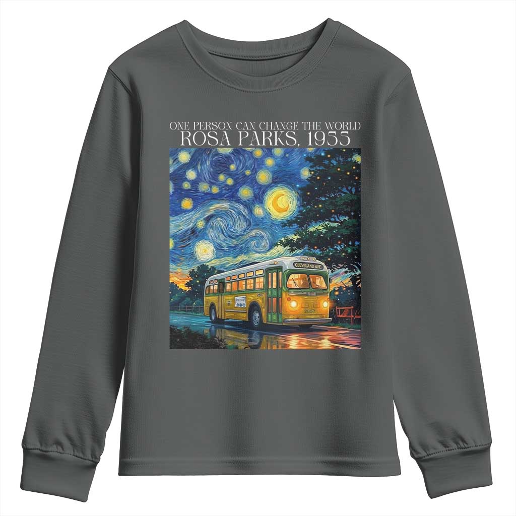 Rosa Parks Youth Sweatshirt Starry Night Van Gogh Black History African