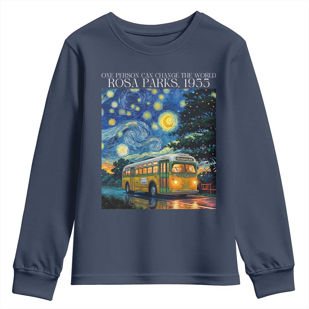 Rosa Parks Youth Sweatshirt Starry Night Van Gogh Black History African