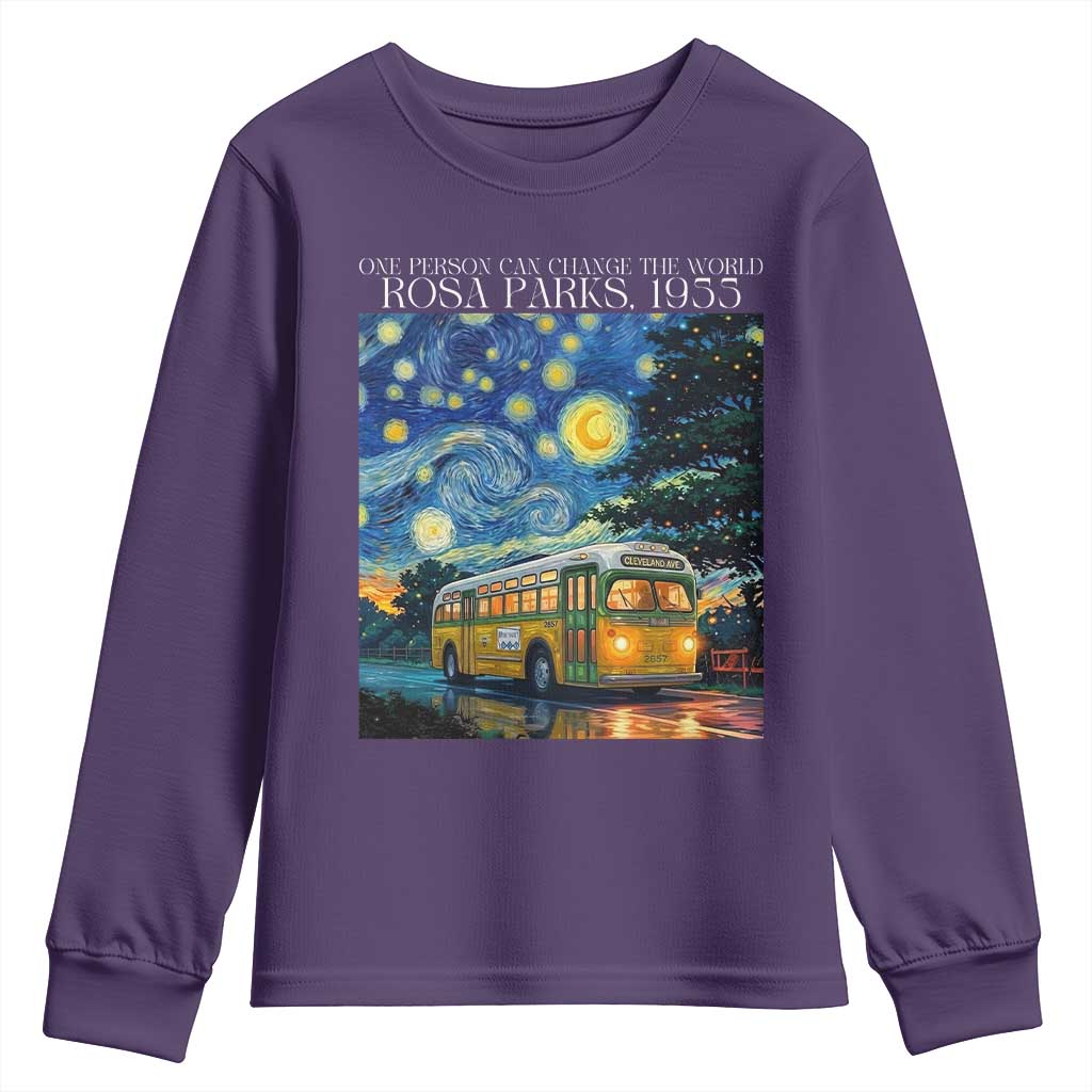 Rosa Parks Youth Sweatshirt Starry Night Van Gogh Black History African