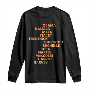 Black Leader History Melanin African American Pride Long Sleeve Shirt - African Pride