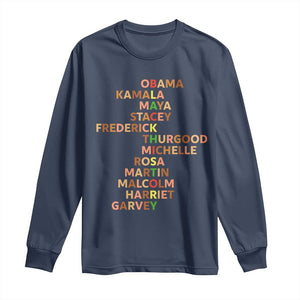 Black Leader History Melanin African American Pride Long Sleeve Shirt - African Pride