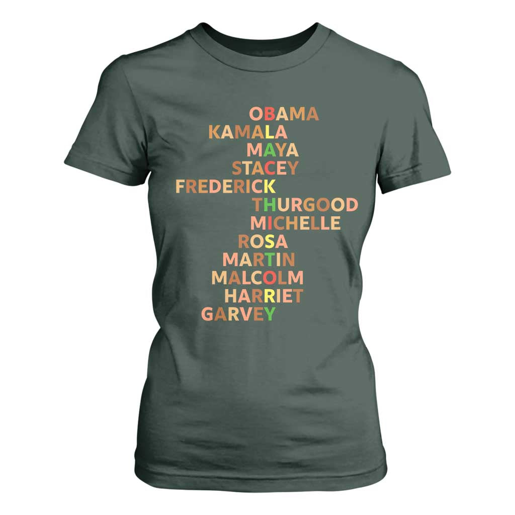 Black Leader History Melanin African American Pride T Shirt For Women - African Pride