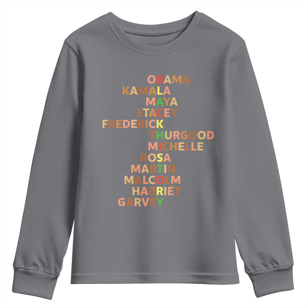 Black Leader History Melanin African American Pride Youth Sweatshirt - African Pride
