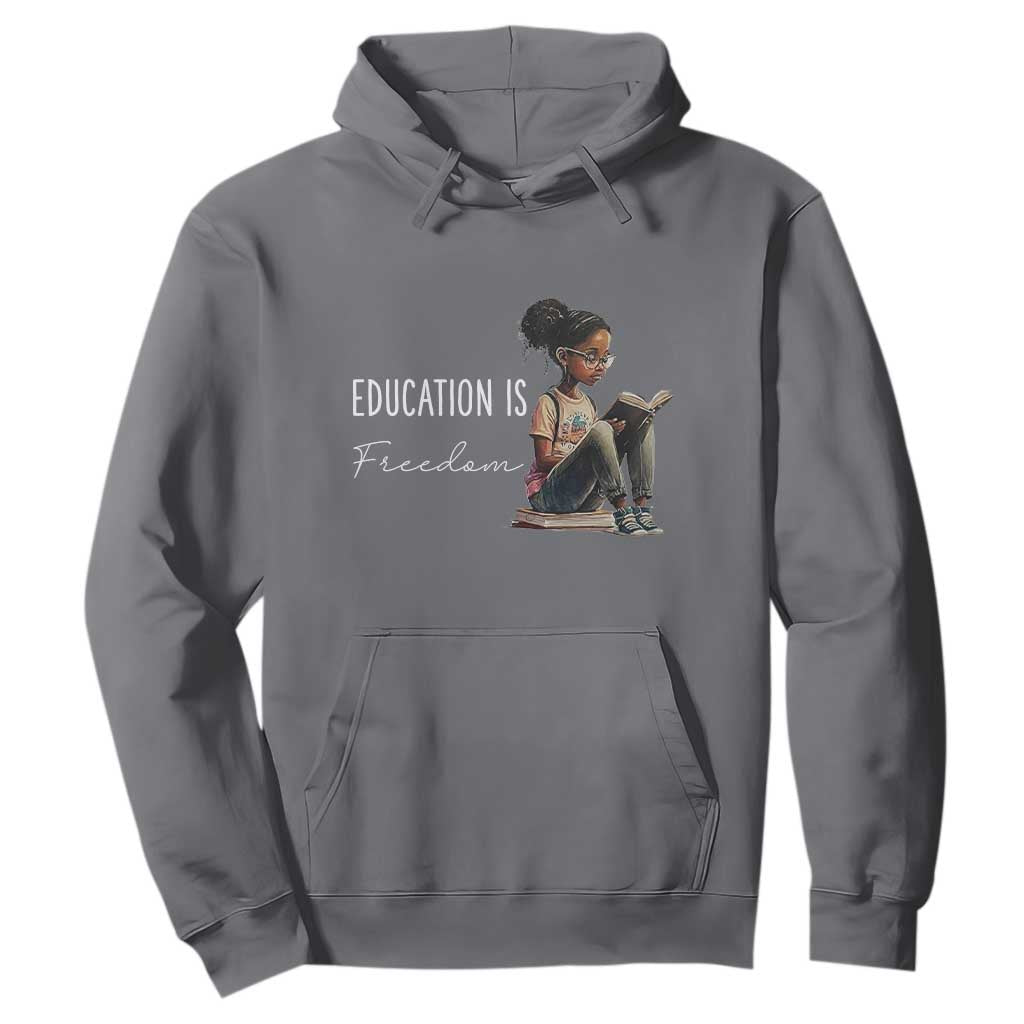Education Freedom Hoodie Black Teacher Books - African Pride