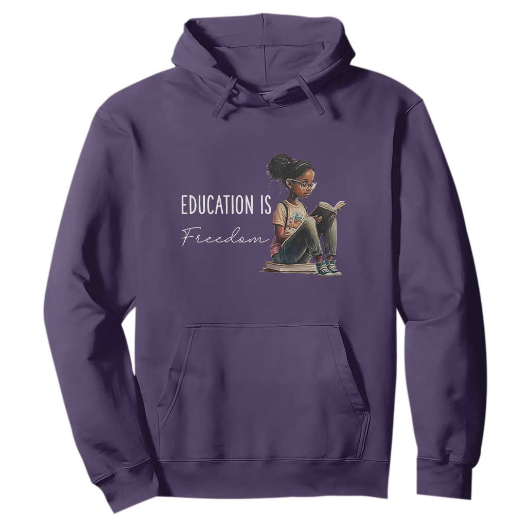 Education Freedom Hoodie Black Teacher Books - African Pride
