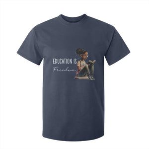 Education Freedom T Shirt For Kid Black Teacher Books - African Pride