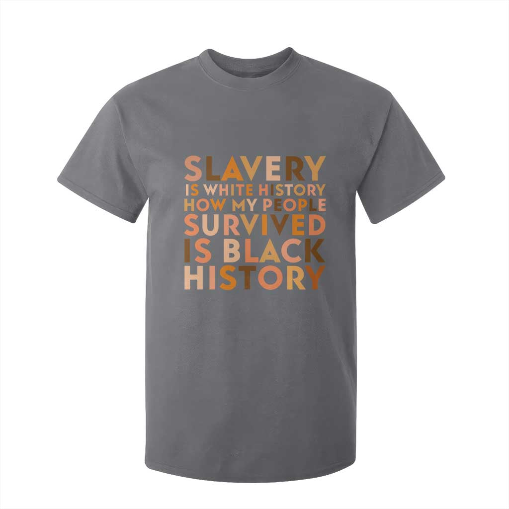 Black History Melanin T Shirt For Kid Slavery Is White History How My People Survived Is Black History - African Pride