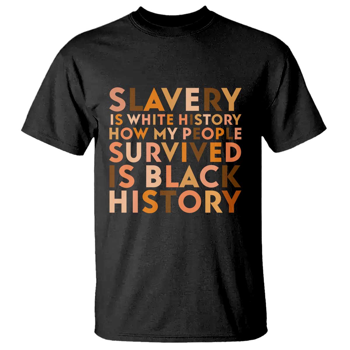 Black History Melanin T Shirt Slavery Is White History How My People Survived Is Black History - African Pride