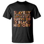 Black History Melanin T Shirt Slavery Is White History How My People Survived Is Black History - African Pride
