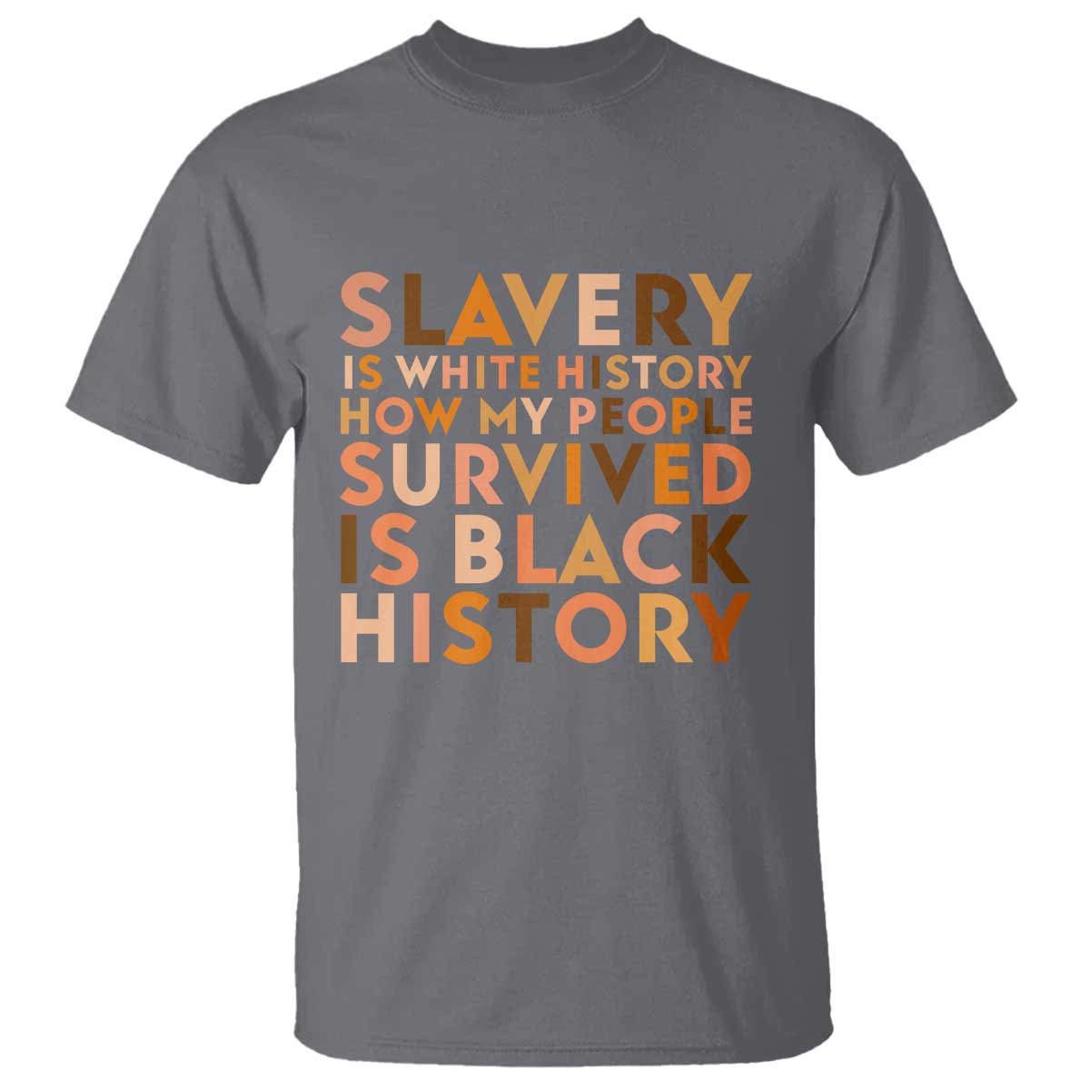 Black History Melanin T Shirt Slavery Is White History How My People Survived Is Black History - African Pride