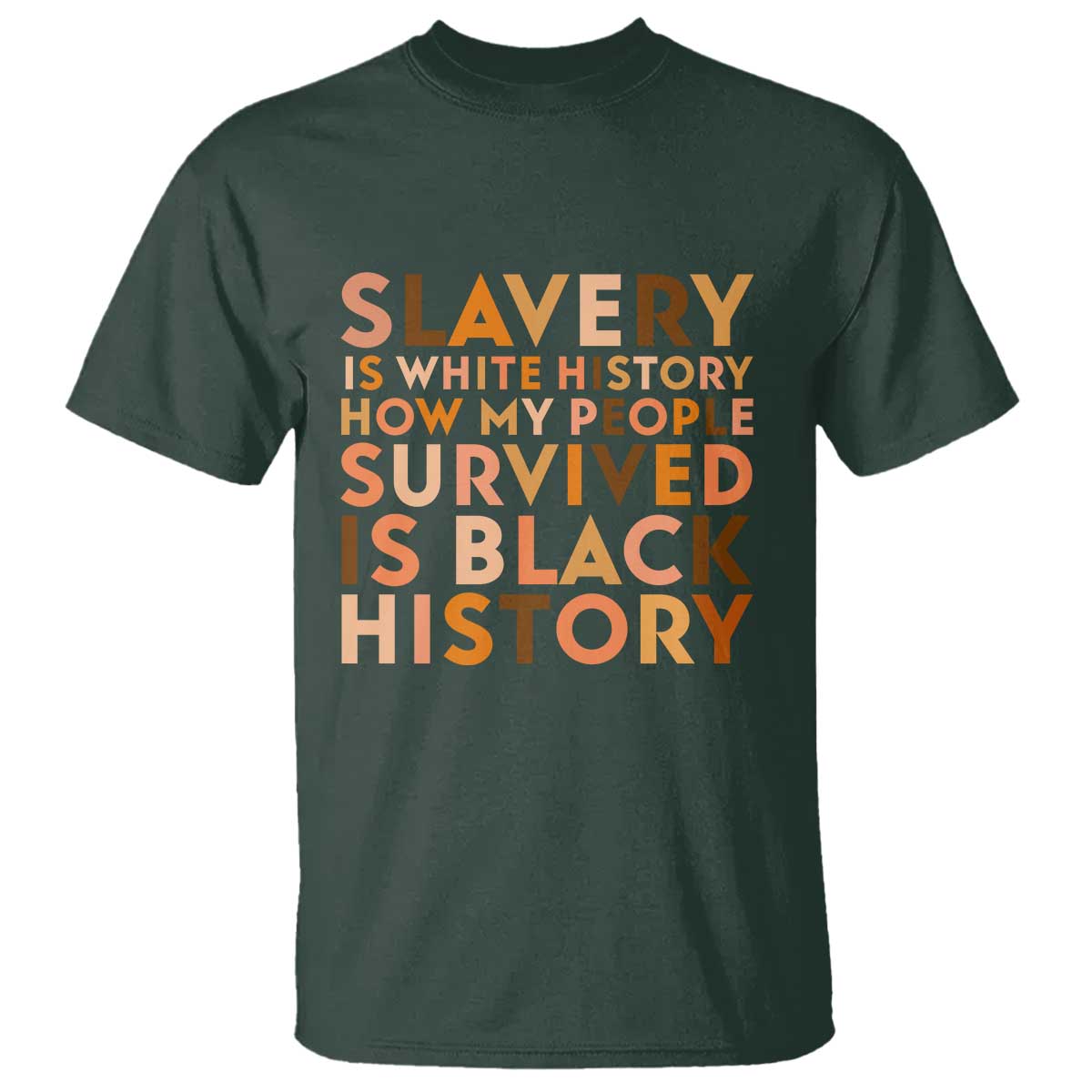 Black History Melanin T Shirt Slavery Is White History How My People Survived Is Black History - African Pride