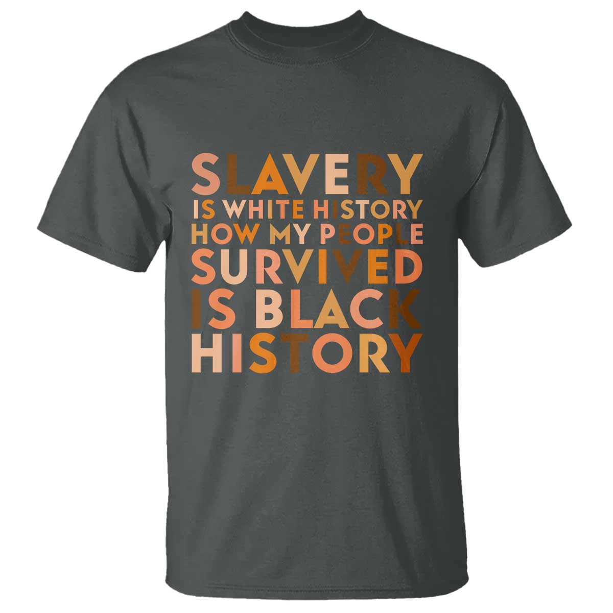 Black History Melanin T Shirt Slavery Is White History How My People Survived Is Black History - African Pride