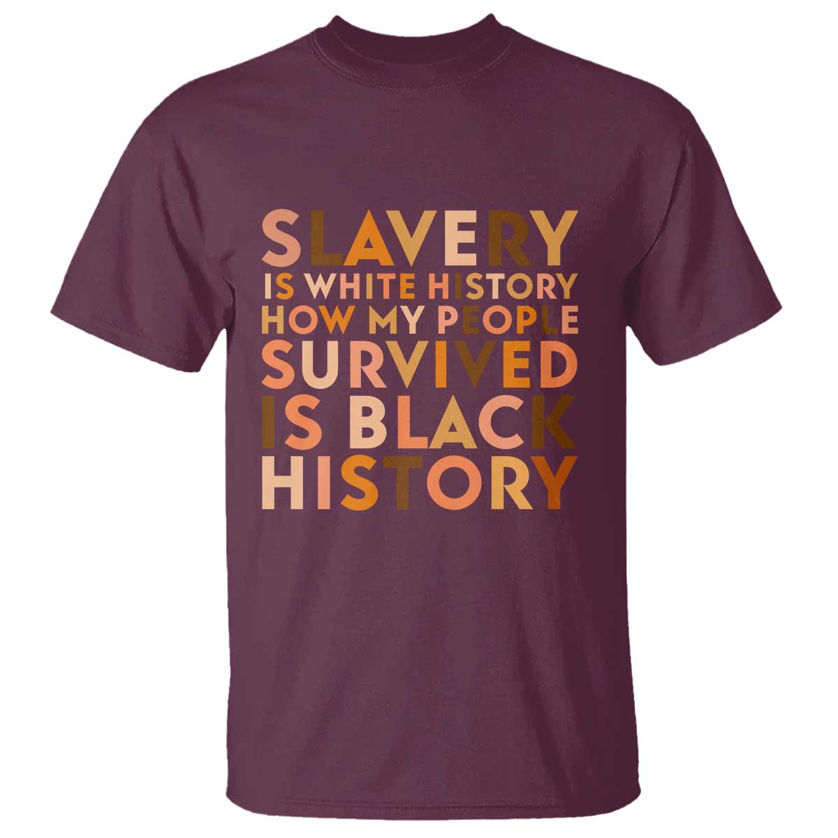 Black History Melanin T Shirt Slavery Is White History How My People Survived Is Black History - African Pride