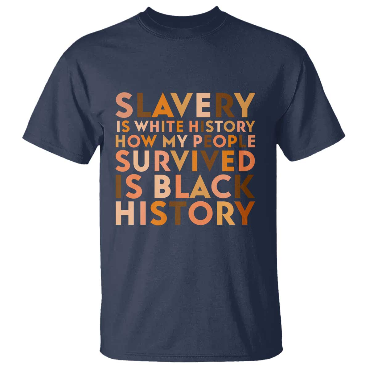 Black History Melanin T Shirt Slavery Is White History How My People Survived Is Black History - African Pride