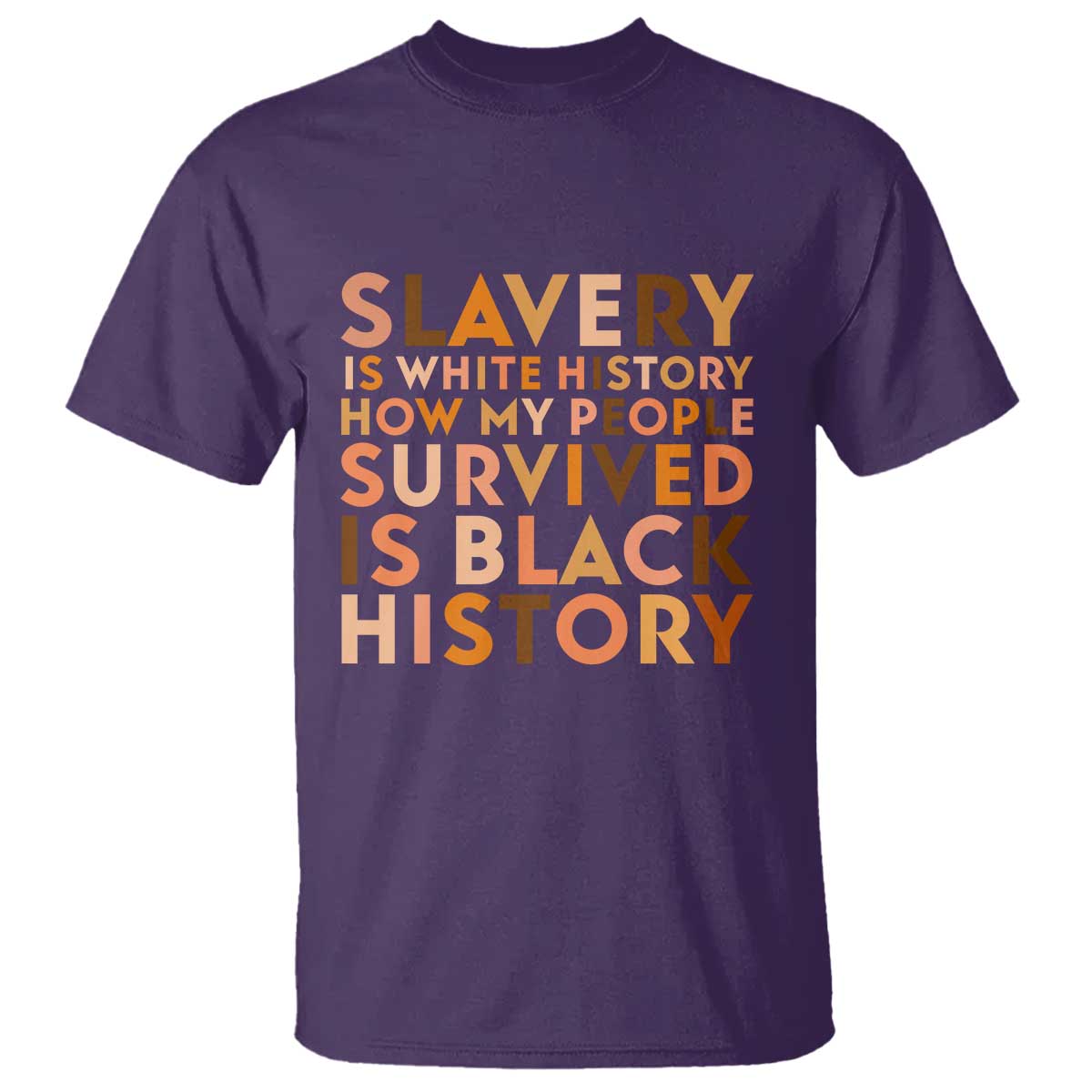 Black History Melanin T Shirt Slavery Is White History How My People Survived Is Black History - African Pride