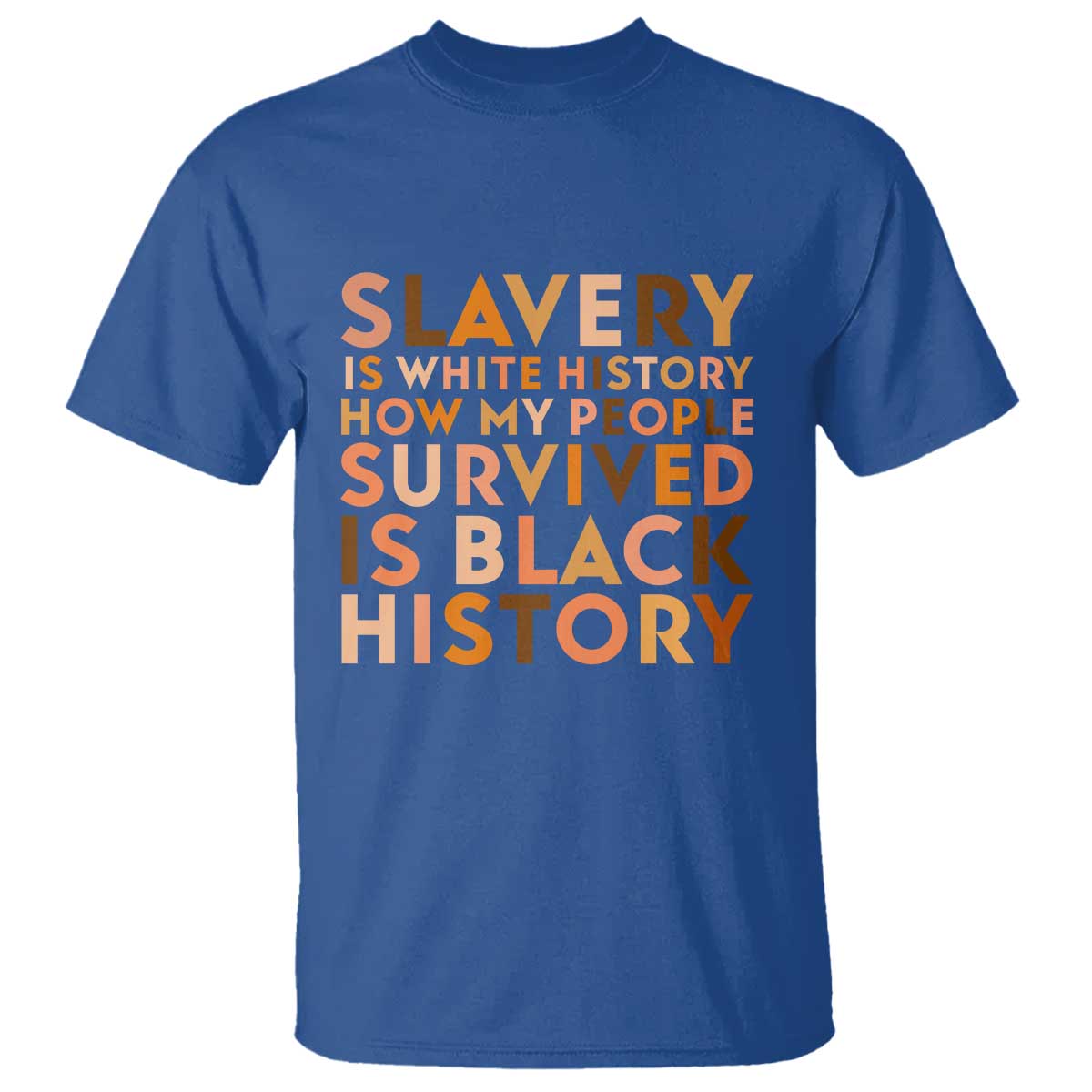 Black History Melanin T Shirt Slavery Is White History How My People Survived Is Black History - African Pride