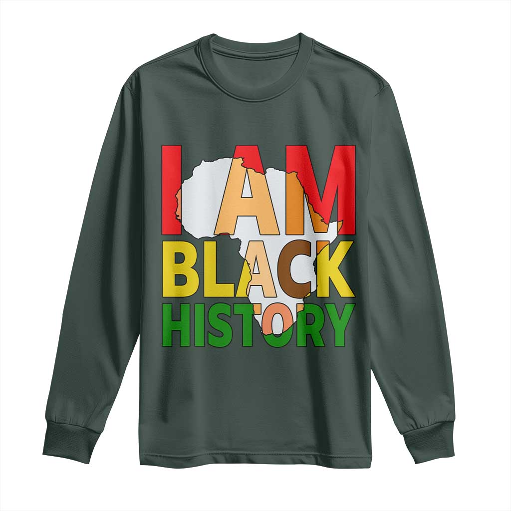 Black History Month African American Long Sleeve Shirt I Am Black History - African Pride