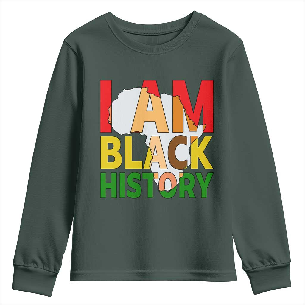 Black History Month African American Youth Sweatshirt I Am Black History - African Pride