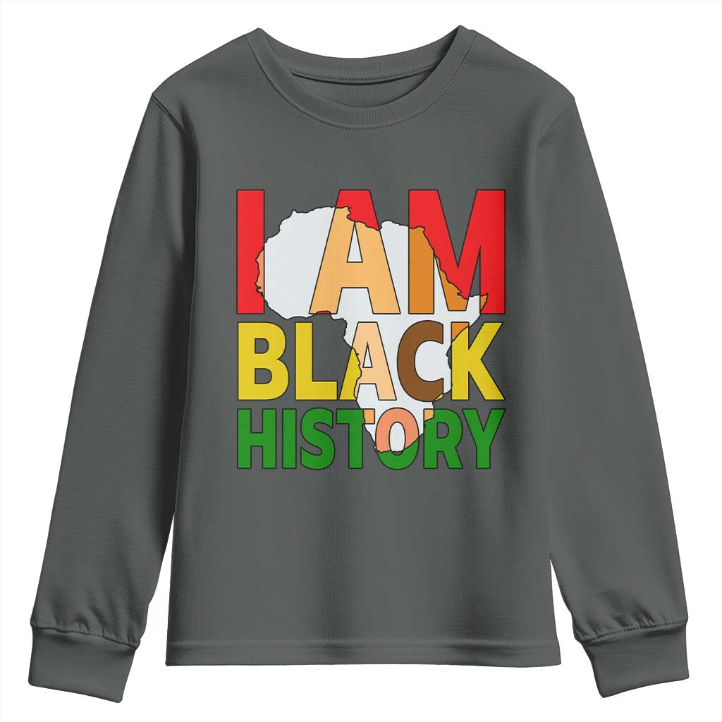 Black History Month African American Youth Sweatshirt I Am Black History - African Pride