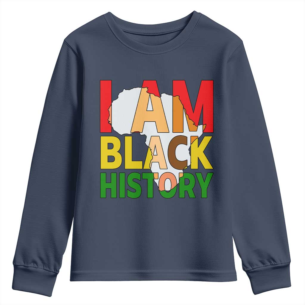 Black History Month African American Youth Sweatshirt I Am Black History - African Pride