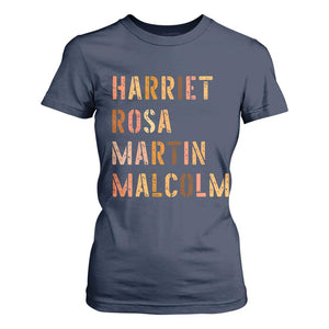 Black History Leaders T Shirt For Women Harriet Rosa Martin Malcolm - African Pride