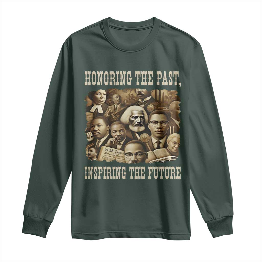 Honoring The Past Inspiring The Future Long Sleeve Shirt Black History Month - African Pride
