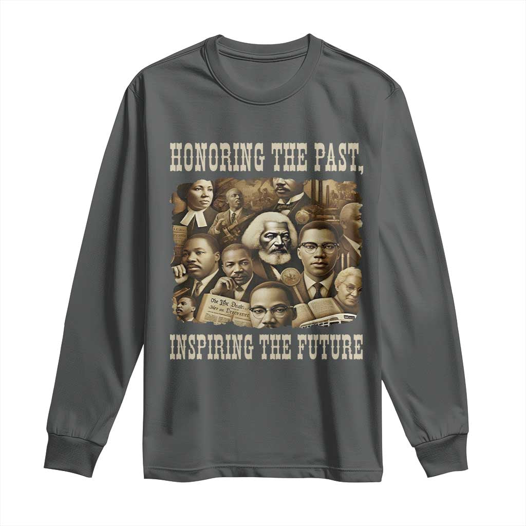 Honoring The Past Inspiring The Future Long Sleeve Shirt Black History Month - African Pride