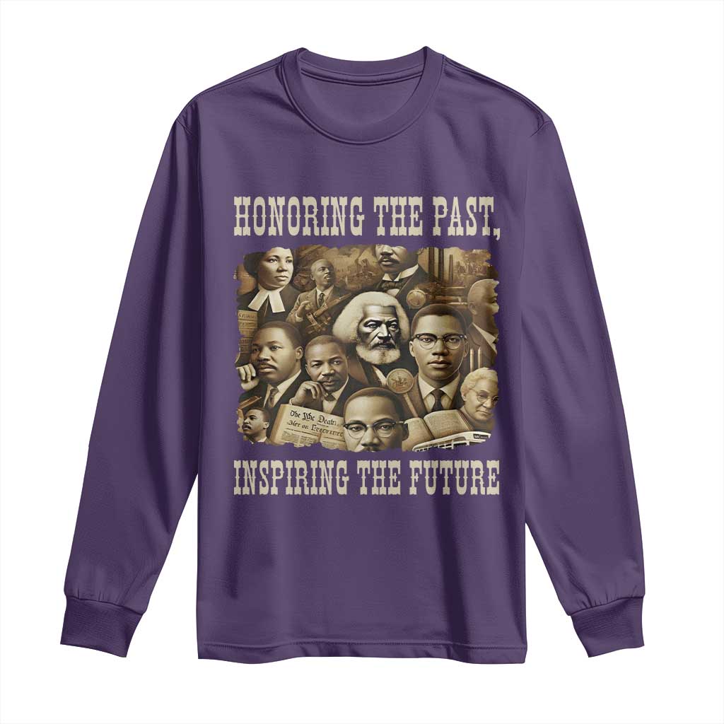Honoring The Past Inspiring The Future Long Sleeve Shirt Black History Month - African Pride