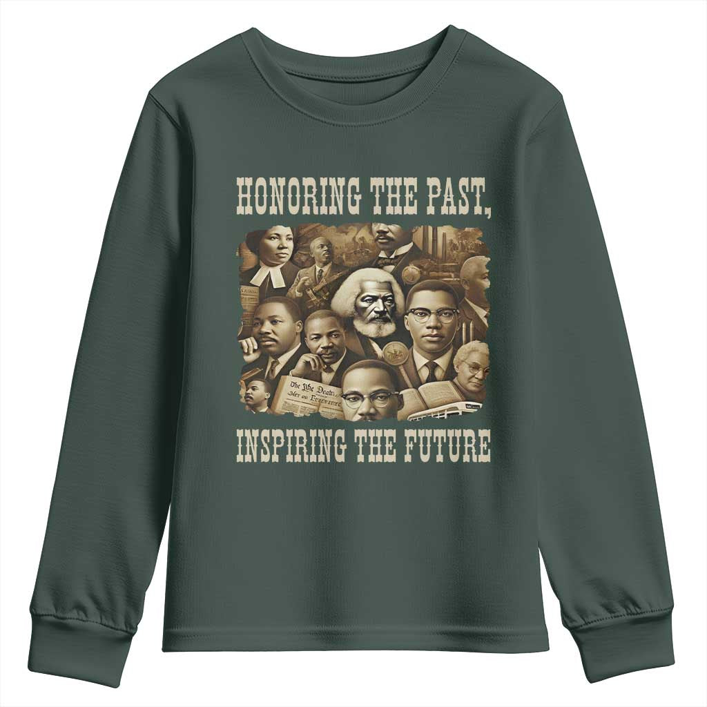 Honoring The Past Inspiring The Future Youth Sweatshirt Black History Month - African Pride