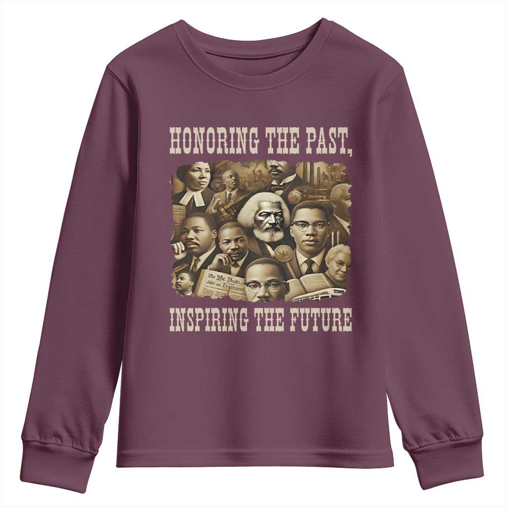 Honoring The Past Inspiring The Future Youth Sweatshirt Black History Month - African Pride