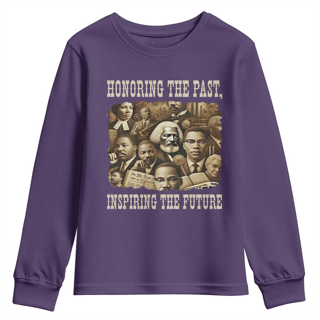Honoring The Past Inspiring The Future Youth Sweatshirt Black History Month - African Pride