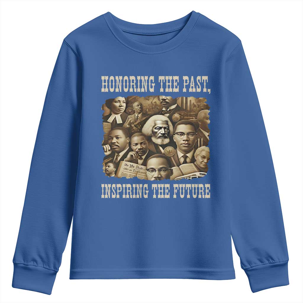 Honoring The Past Inspiring The Future Youth Sweatshirt Black History Month - African Pride