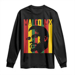 Malcolm X Long Sleeve Shirt Pan African Flag Black History - African Pride