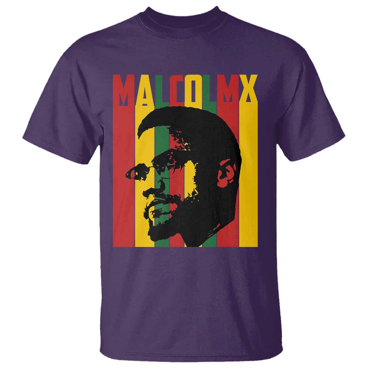 Malcolm X T Shirt Pan African Flag Black History - African Pride