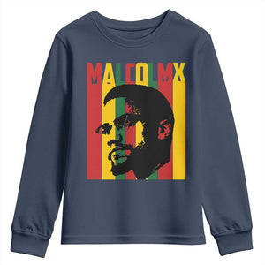 Malcolm X Youth Sweatshirt Pan African Flag Black History - African Pride