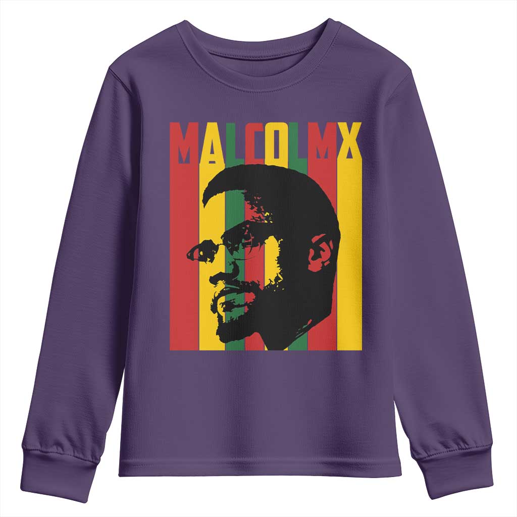 Malcolm X Youth Sweatshirt Pan African Flag Black History - African Pride