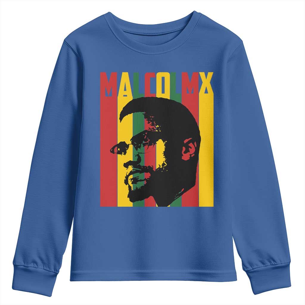 Malcolm X Youth Sweatshirt Pan African Flag Black History - African Pride