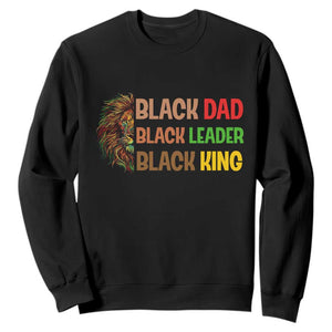 Black Affrican Melanin Sweatshirt Lion Father Day Dad Leader Black King