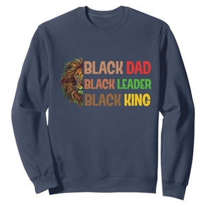 Black Affrican Melanin Sweatshirt Lion Father Day Dad Leader Black King