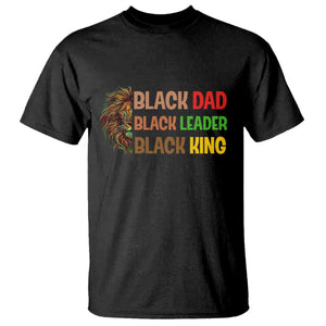 Black Affrican Melanin T Shirt Lion Father Day Dad Leader Black King