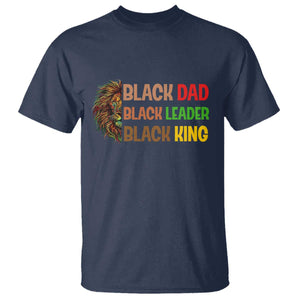 Black Affrican Melanin T Shirt Lion Father Day Dad Leader Black King