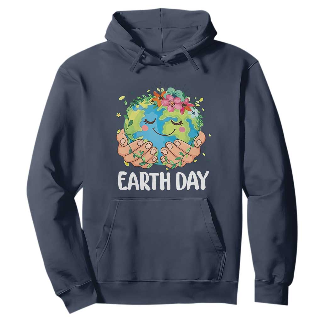 Cute Earth with Floral Earth Day Hoodie
