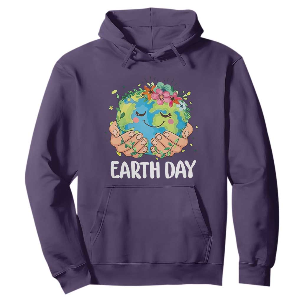 Cute Earth with Floral Earth Day Hoodie
