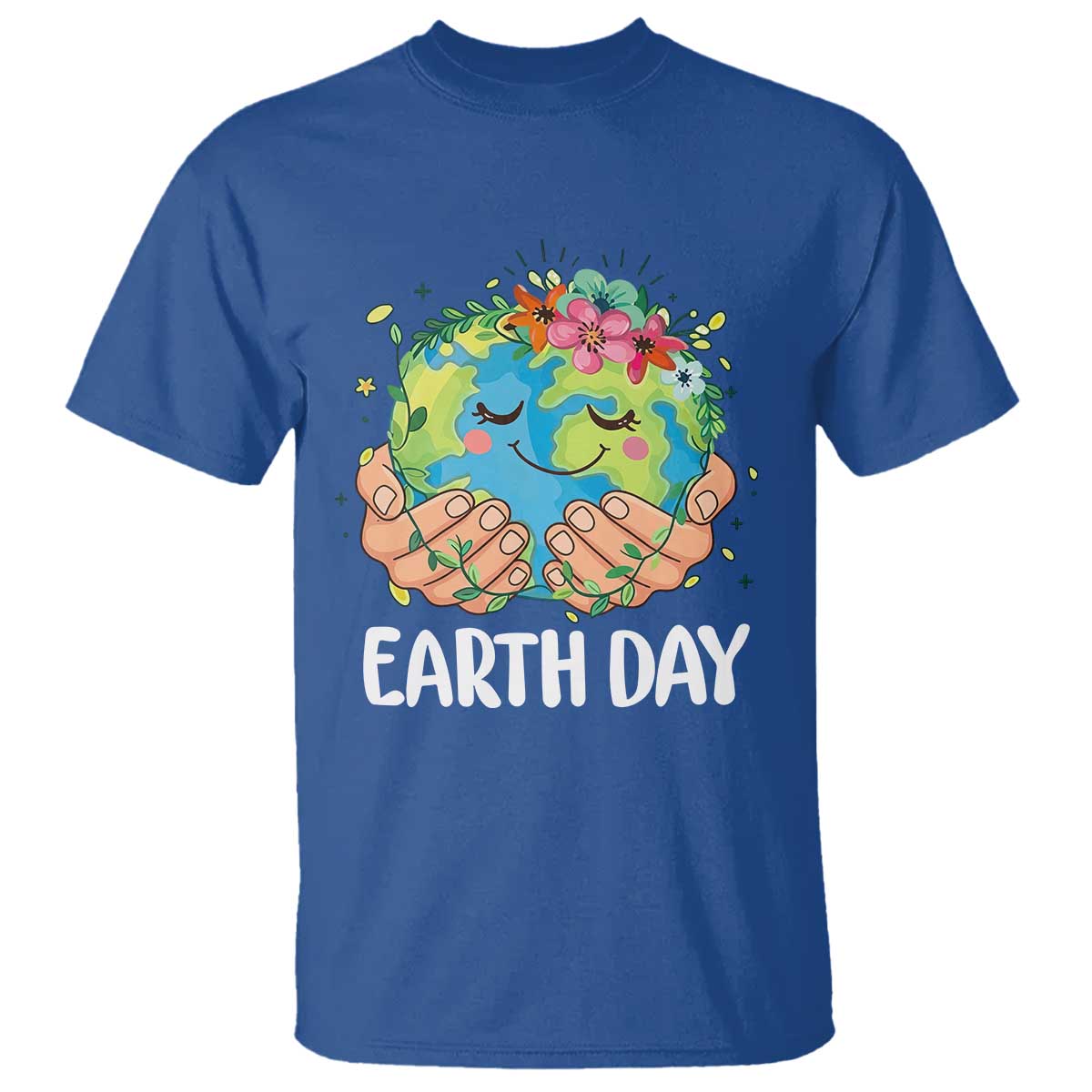 Cute Earth with Floral Earth Day T Shirt